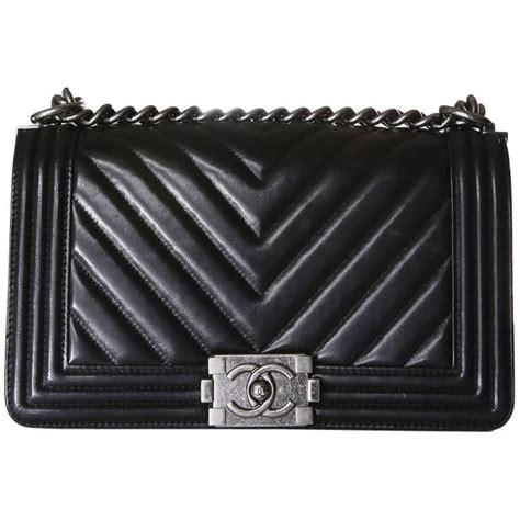 gray chanel boy bag chevron caviar|Chanel Boy Bag .